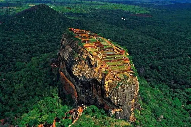Aerial view of Sigiriya Rock Fortress